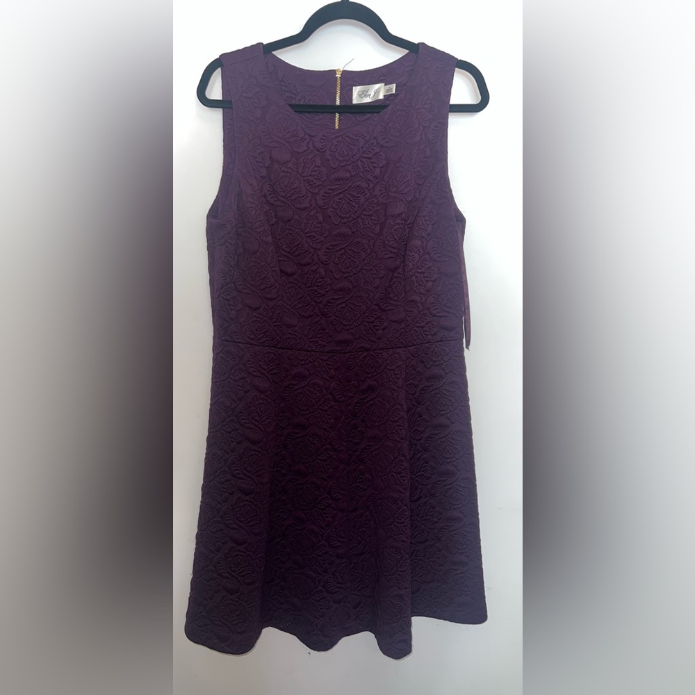 Eliza J Textured Plum Dress